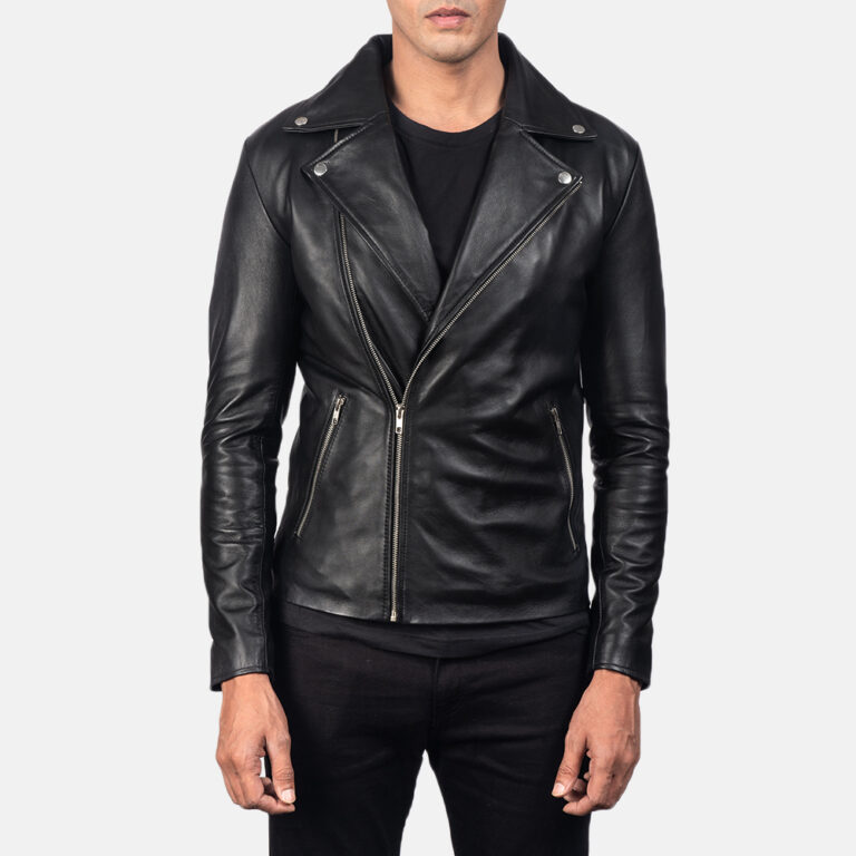 Mens Noah Black Leather Biker Jacket5-5-1557058581289